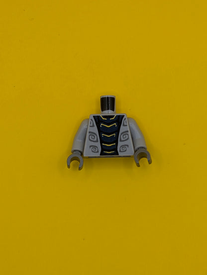 Torso Ninjago Wrap with Dark Blue Snake Pattern / Light Bluish Gray Arms / Dark Bluish Gray Hands 973pb1031c01 Lego