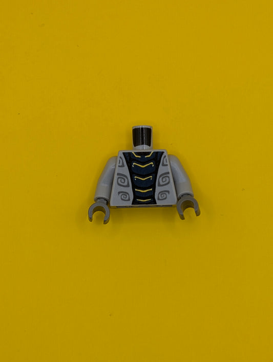 Torso Ninjago Wrap with Dark Blue Snake Pattern / Light Bluish Gray Arms / Dark Bluish Gray Hands 973pb1031c01 Lego
