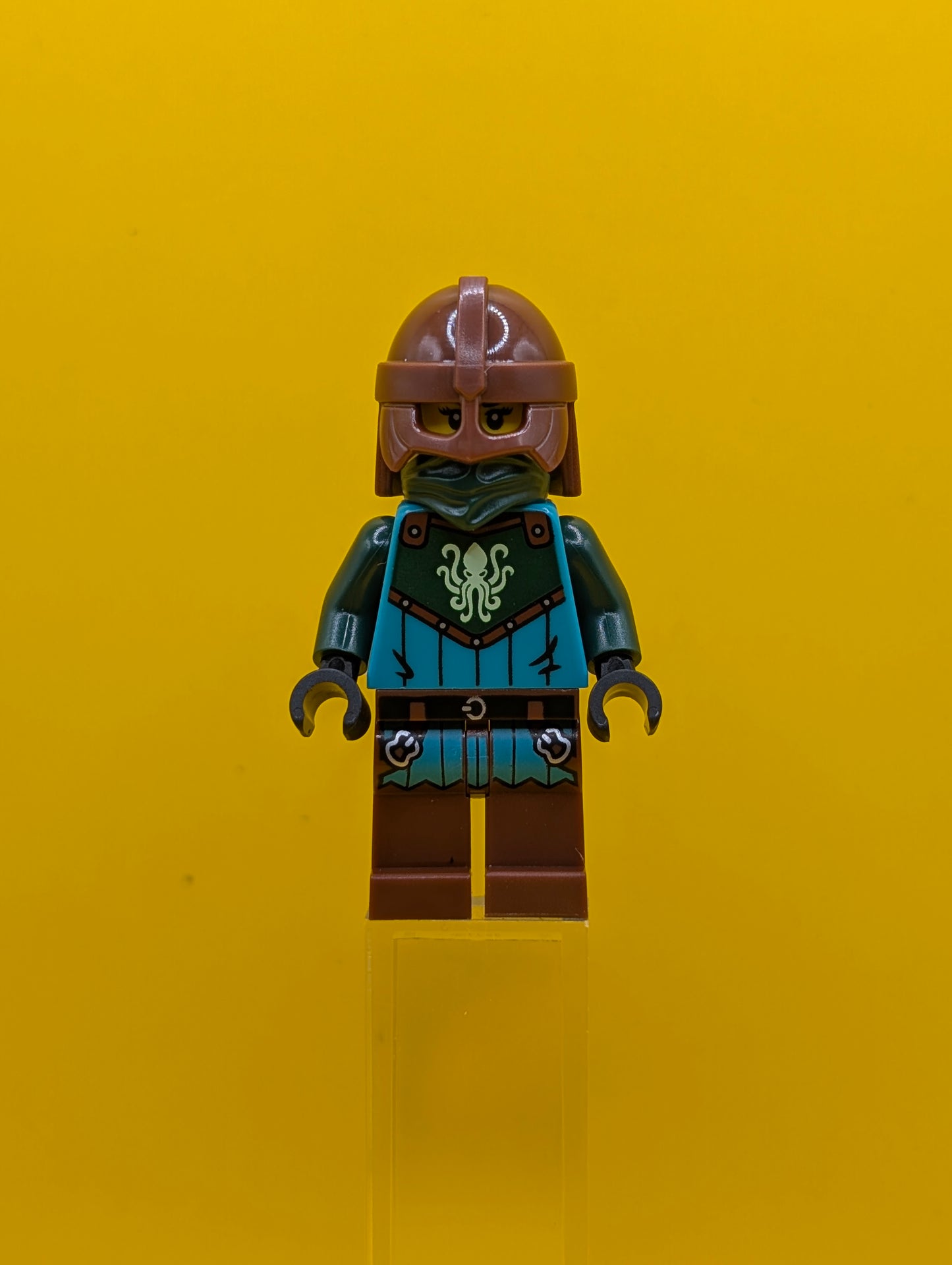 Kraken Warrior idea234 Female, Reddish Brown Helmet Ideas Lego Minifigure