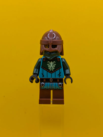 Kraken Warrior idea229 Male, Reddish Brown Helmet, Eye Patch Ideas Lego Minifigure
