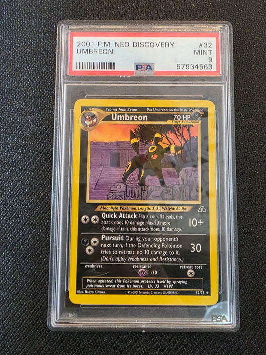 #32/75 Umbreon Neo Discovery PSA 9