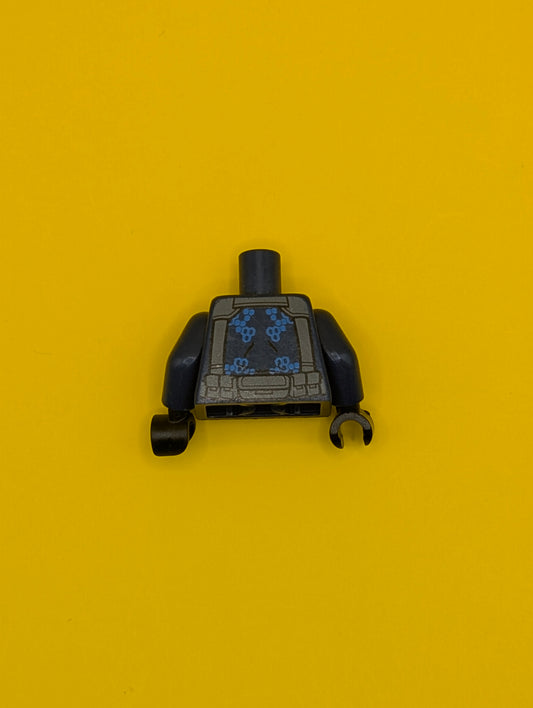 Torso 'ACU' Jacket with Dark Bluish Gray Straps and Belt with Pouches Pattern / Dark Blue Arms / Black Hands 973pb2059c01 Lego