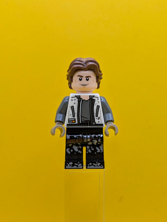 Han Solo sw0915 White Jacket, Black Legs with Dirt Stains Star Wars Lego Minifigure