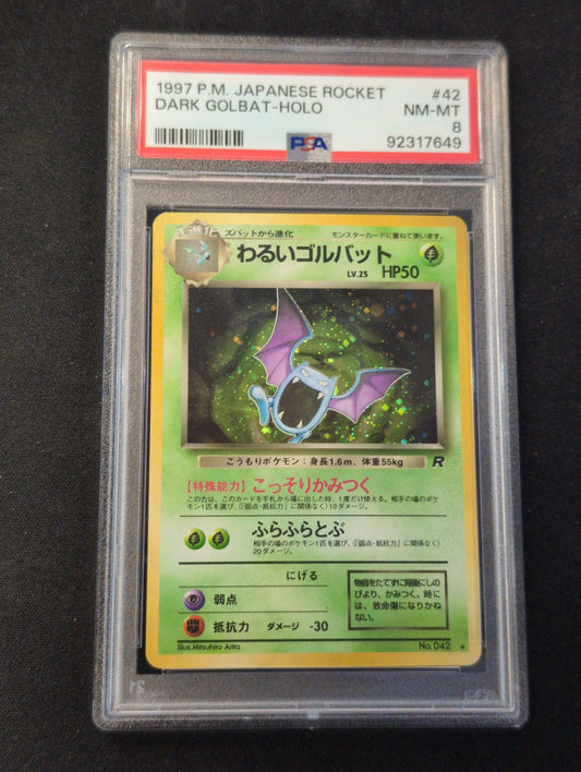 #42 Dark Golbat Japanese Rocket PSA 8