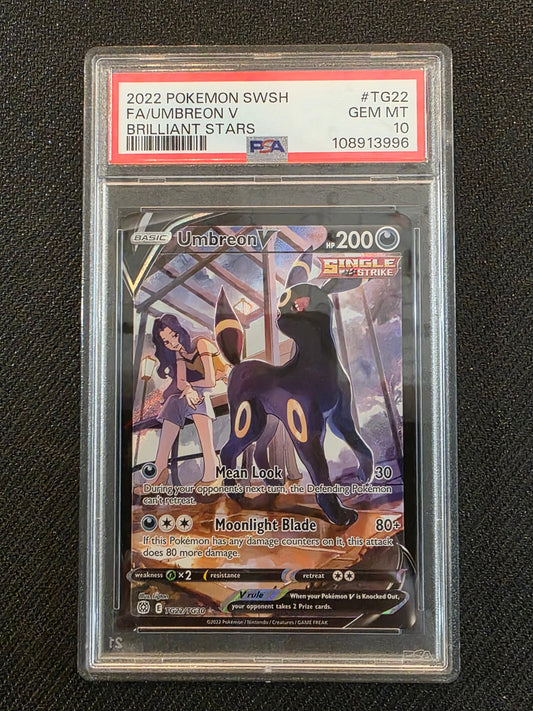 #TG22/TG30 Umbreon V  Brilliant Stars PSA 10