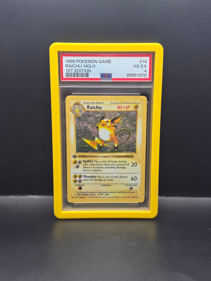 #14/102 Raichu 1st edition Base Set Shadowless PSA 4