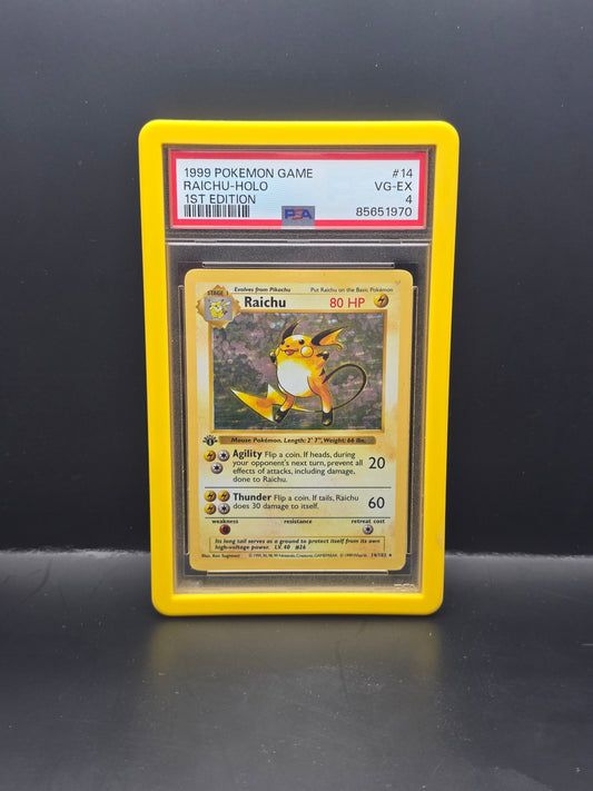 #14/102 Raichu 1st edition Base Set Shadowless PSA 4