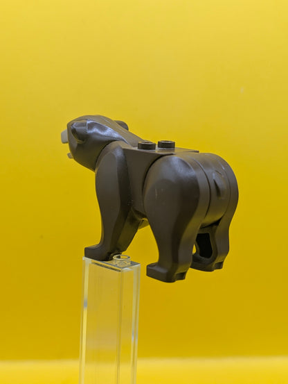 Bear 98295c01pb02 City with 2 Studs on Back with Black Nose and Dark Tan Muzzle Pattern Lego Minifigure