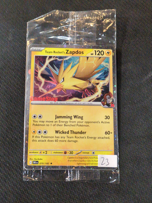 #070/182 Team Rocket's Zapdos (GameStop stamped)