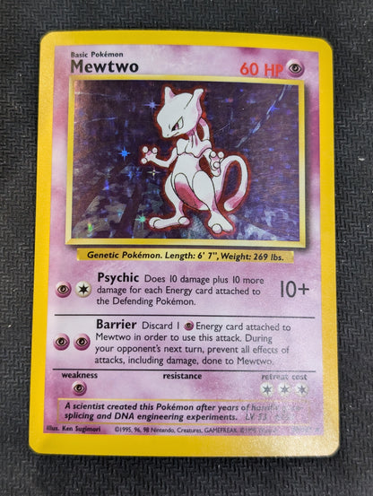 #010/102* Mewtwo Base Set Holo Rare tcg