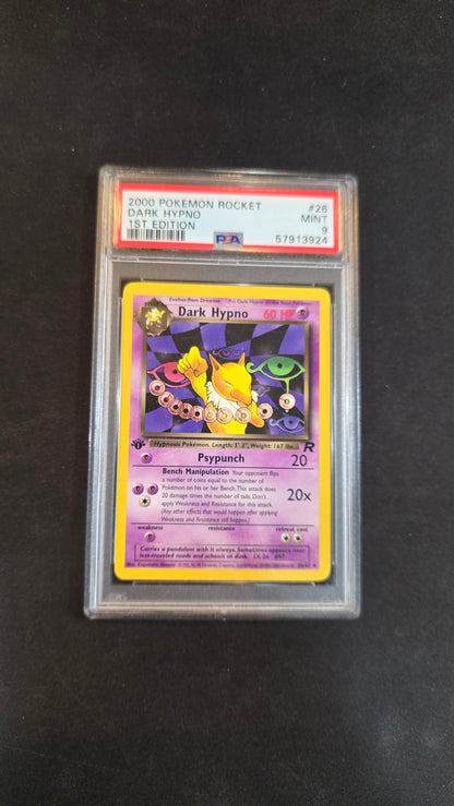 #26/82 Dark Hypno (1st Edition) PSA 9 -Team Rocket