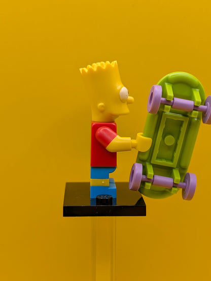 Bart Simpson colsim-2 The Simpsons, Series 1 (Complete Set with Stand and Accessories) Lego Minifigure
