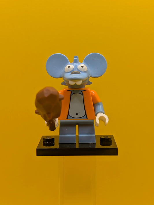 Itchy colsim-13 The Simpsons, Series 1 (Complete Set with Stand and Accessories) Cmf Lego Minifigure