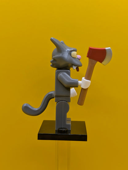Scratchy colsim-14 The Simpsons, Series 1 (Complete Set with Stand and Accessories) Lego Minifigure