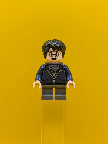 Harry Potter hp495 Dark Blue Hoodie, Dark Bluish Gray Short Legs Harry Potter Lego Minifigure