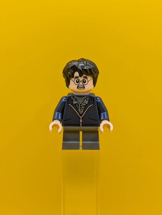 Harry Potter hp495 Dark Blue Hoodie, Dark Bluish Gray Short Legs Harry Potter Lego Minifigure