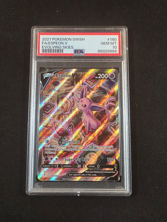 #180/203 Espeon V Evolving Skies PSA 10