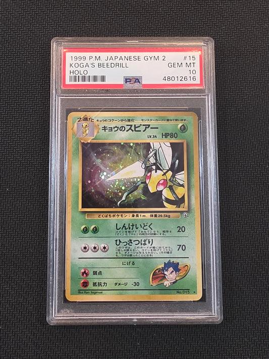 #015 Koga's Beedrill Japanese Gym PSA 10