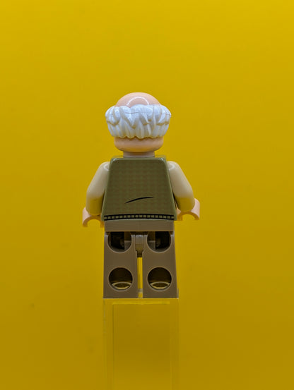 Ernie Prang hp193 Olive Green Vest Knit, Half Bald, Dark Tan Legs Harry Potter Lego Minifigure