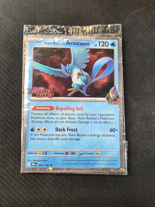 #051/182 Team Rocket's Articuno (Destined Rivals Stamped) (Sealed)