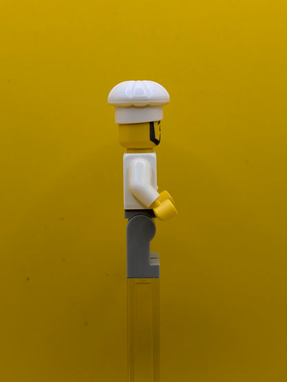 Chef twn120 White Torso with 8 Buttons, Light Bluish Gray Legs, Gray Beard City Lego Minifigure