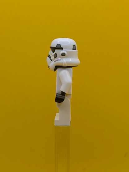 Imperial Stormtrooper sw1326 Female, Dual Molded Helmet with Light Bluish Gray Panels on Back, Shoulder Belts, Medium Brown Head Star Wars Lego Minifigure