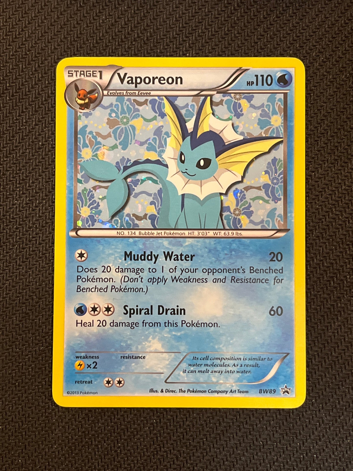 Vaporeon #BW89 - Black And White Promos