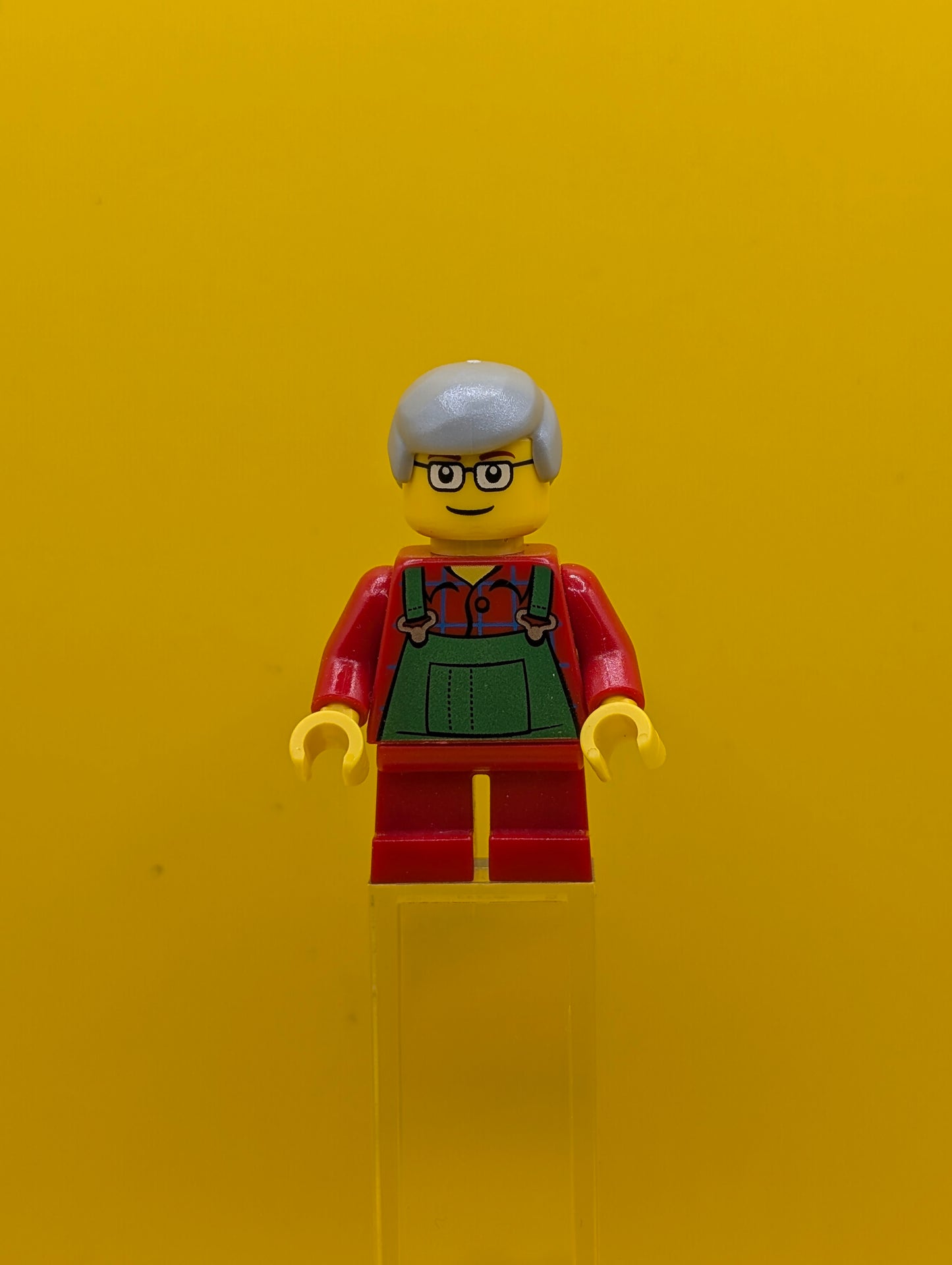 Overalls Farmer Green hol033 Short Red Legs, Glasses (Boy) Holiday Lego Minifigure