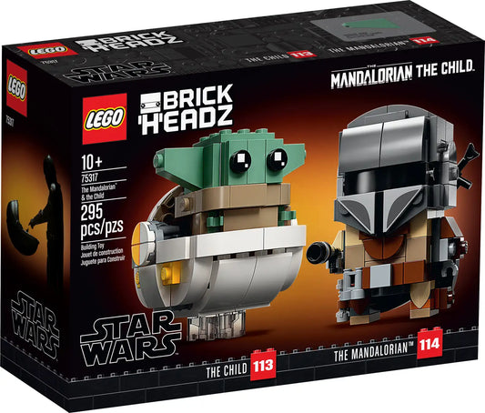 75317 The Mandalorian and The Child Brick Headz Star Wars Lego Set