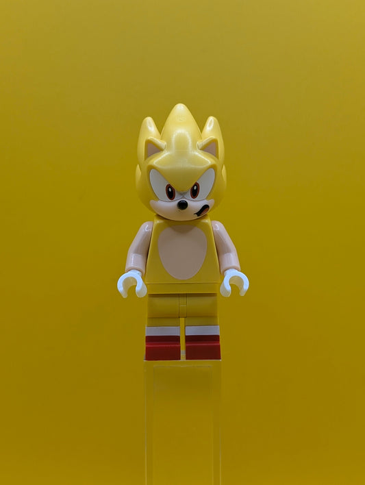 Super Sonic son019 Sonic The Hedgehog Minifigure Lego Minifigure Lego