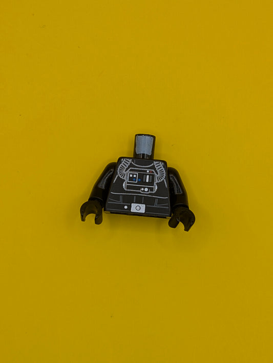 Torso SW TIE Pilot, Detailed with Back Printing Pattern / Black Arms / Black Hands 973pb1329c01 Lego