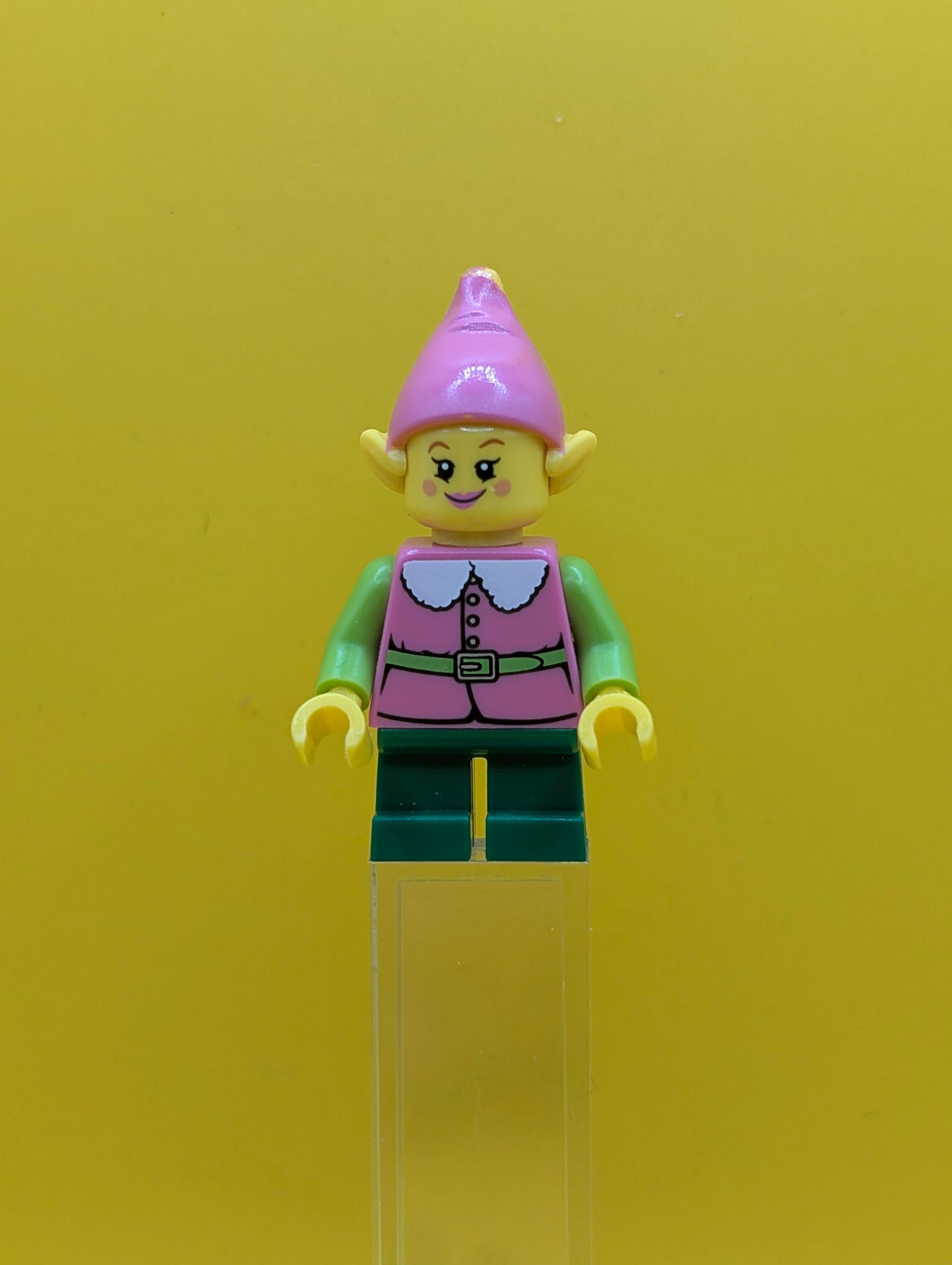 Pink Elf hol235 Green Legs Holiday Lego Minifigure