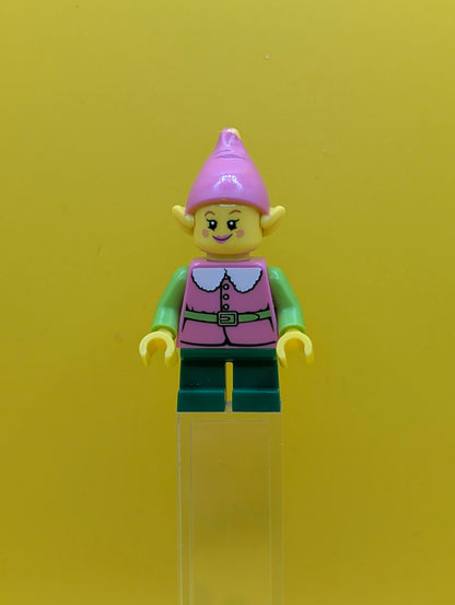 Pink Elf hol235 Green Legs Holiday Lego Minifigure