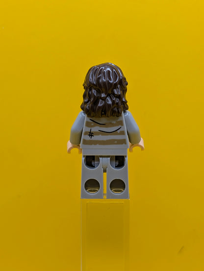 Sirius Black hp345 Dark Brown Hair, Light Bluish Gray Tattered Striped Shirt Harry Potter Lego Minifigure