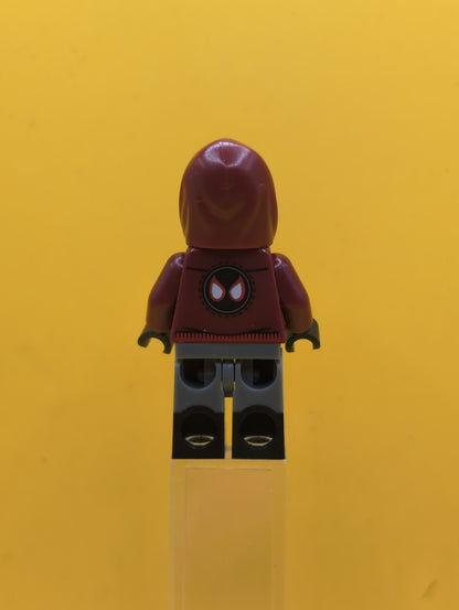 Spider-Man sh0679 Miles Morales - Dark Red Hood, Black Lower Legs Marvel Lego Minifigure