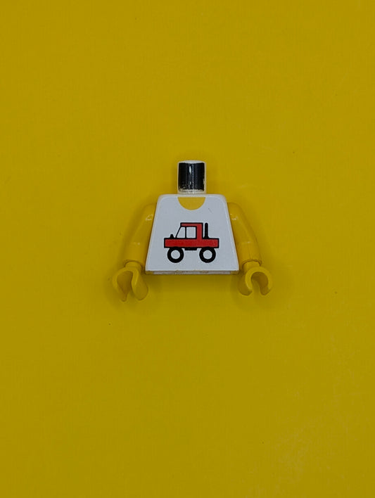 Torso Town Trucker Red Truck Logo Pattern / Yellow Arms / Yellow Hands 973pb0006c01 Lego