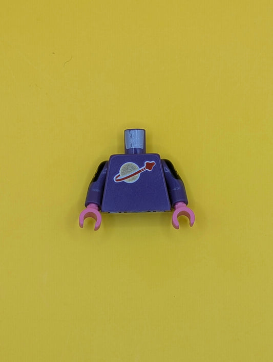 Torso with Classic Space Logo High on Torso Pattern, Inside with Ribs (second reissue) / Dark Purple Arms with Black and Gold Armor Pattern / Dark Pink Hands 973p90new2c12 Lego