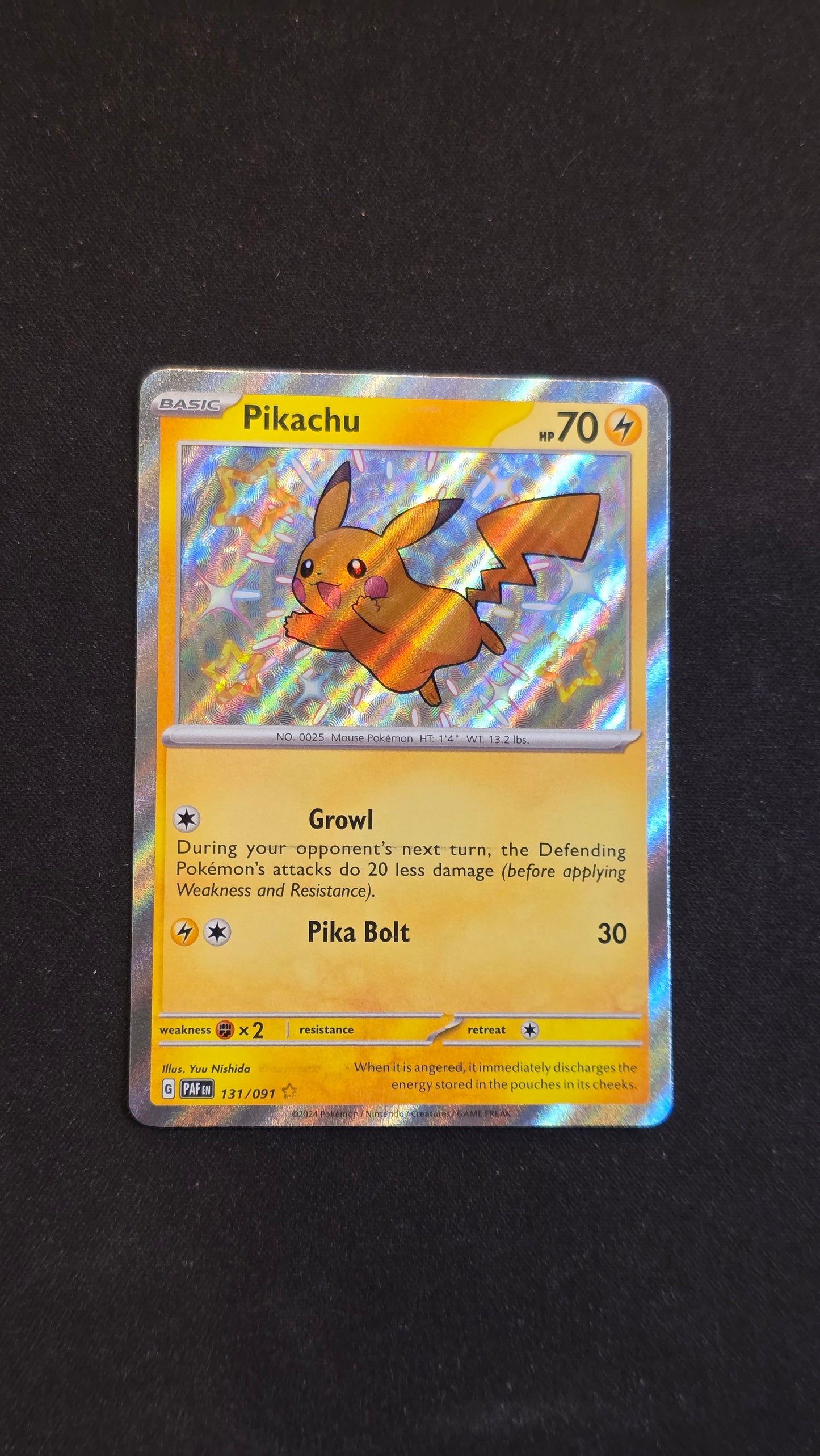 Pikachu #131/091 -Paldean Fates