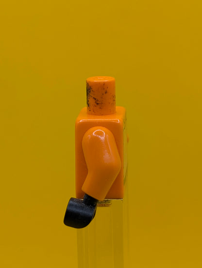973pb1588c01 Torso SW Rebel Pilot with Black Belt with Buckle on Back Pattern / Orange Arms / Black Hands Lego