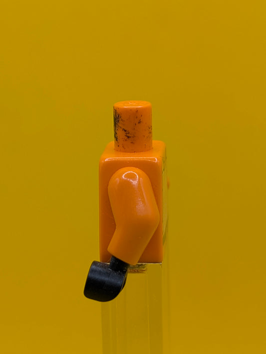 973pb1588c01 Torso SW Rebel Pilot with Black Belt with Buckle on Back Pattern / Orange Arms / Black Hands Lego