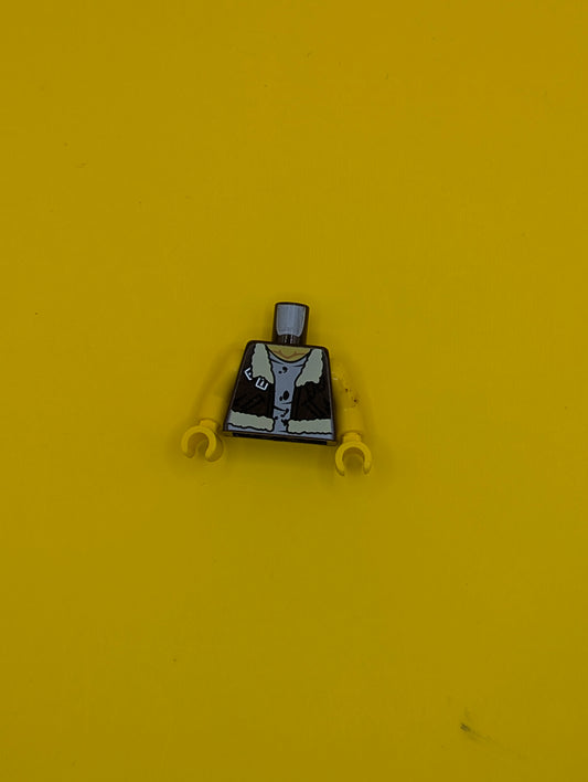 Torso Monster Fighters Flight Vest with Undershirt with Dirt Stains Pattern / Yellow Arms / Yellow Hands 973pb1153c01 Lego