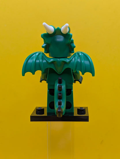 Green Dragon Costume col23-12 Series 23 (Complete Set with Stand and Accessories) CMF Lego Minifigure