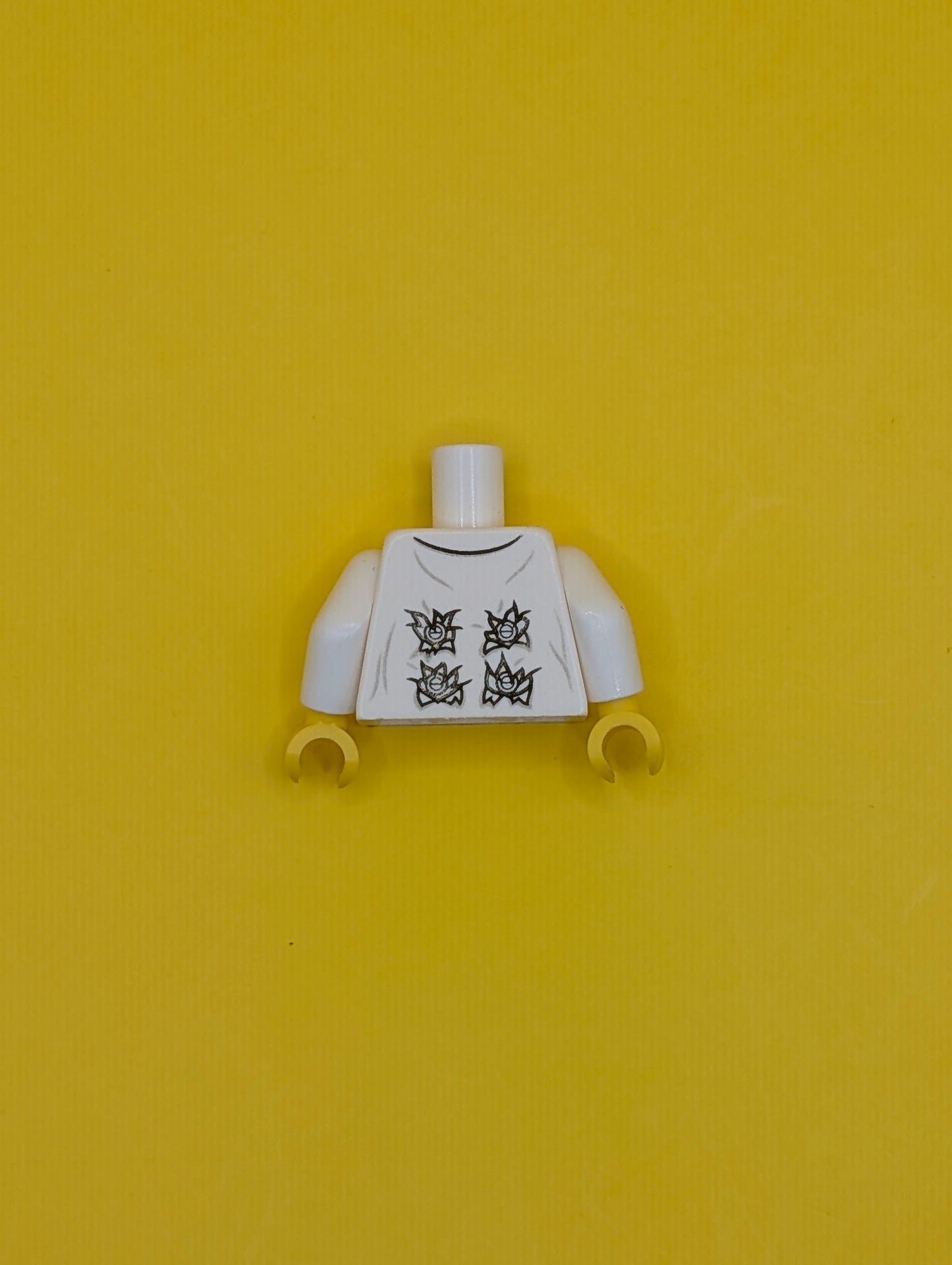 Torso Lab Coat with Pockets over Bright Green Shirt Pattern (Doc Ock) / White Arms / Yellow Hands 973pb1731c01 Lego
