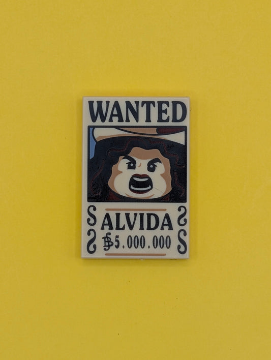 Alvida Wanted Poster Tile One Piece Lego Part
