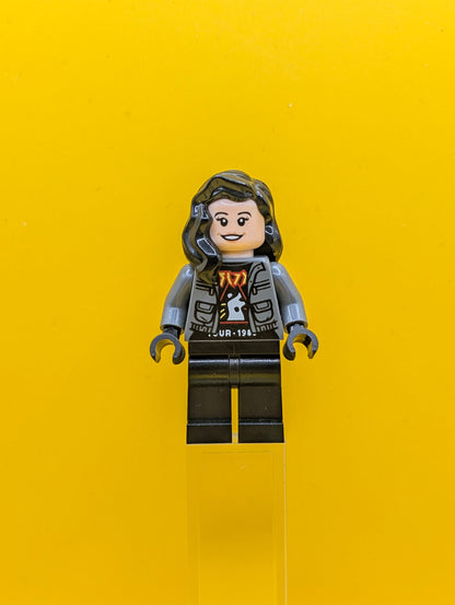 Zia Rodriguez jw090 Dark Bluish Gray Jacket Jurassic World Lego Minifigure