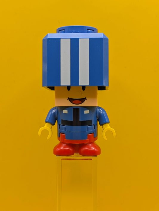 Blue Toad mar0215 Pit Crew Uniform Super Mario Lego Minifigure