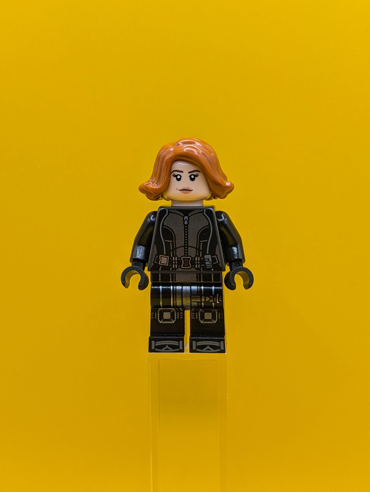 Black Widow sh0881 Metallic Light Blue Trim Marvel Minifigure Lego