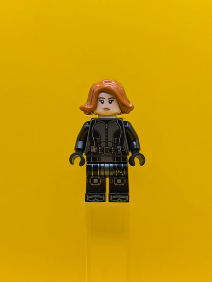 Black Widow sh0881 Metallic Light Blue Trim Marvel Minifigure Lego