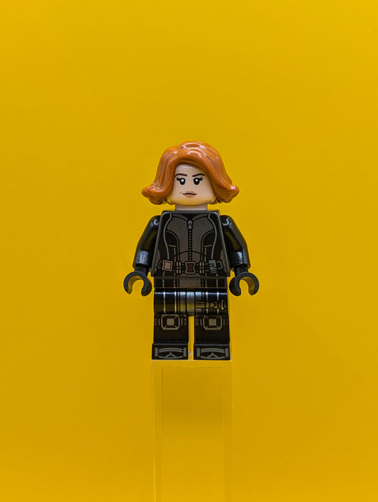 Black Widow sh0881 Metallic Light Blue Trim Marvel Minifigure Lego