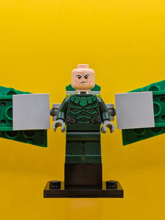 Vulture sh0538 Dark Green Costume, Neck Bracket Marvel Lego Minifigure